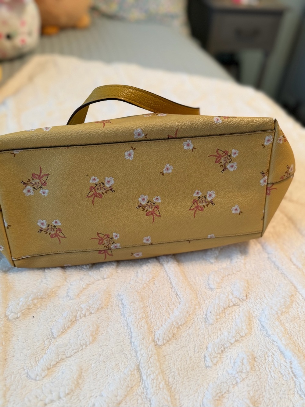 Coach Yellow Floral Zip-Top Tote - Picture 6 of 6